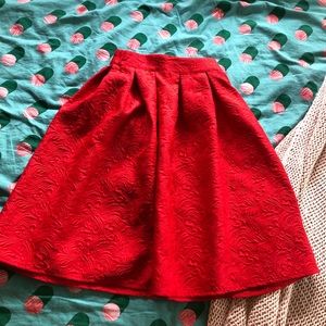 Allegra K red skirt